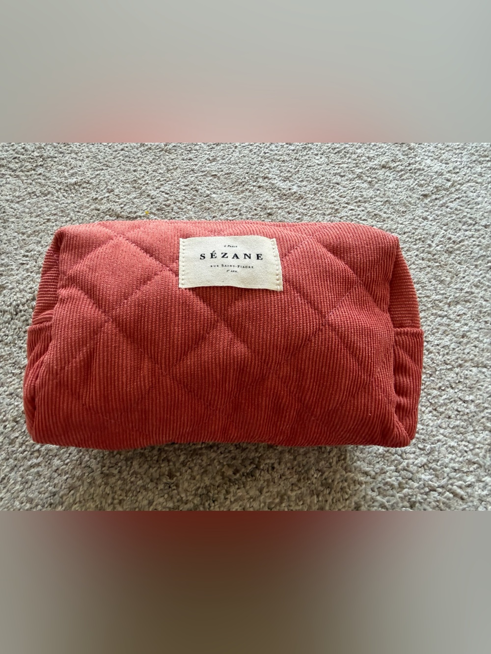 NWT Sezane Quilted Cosmetic Pouch